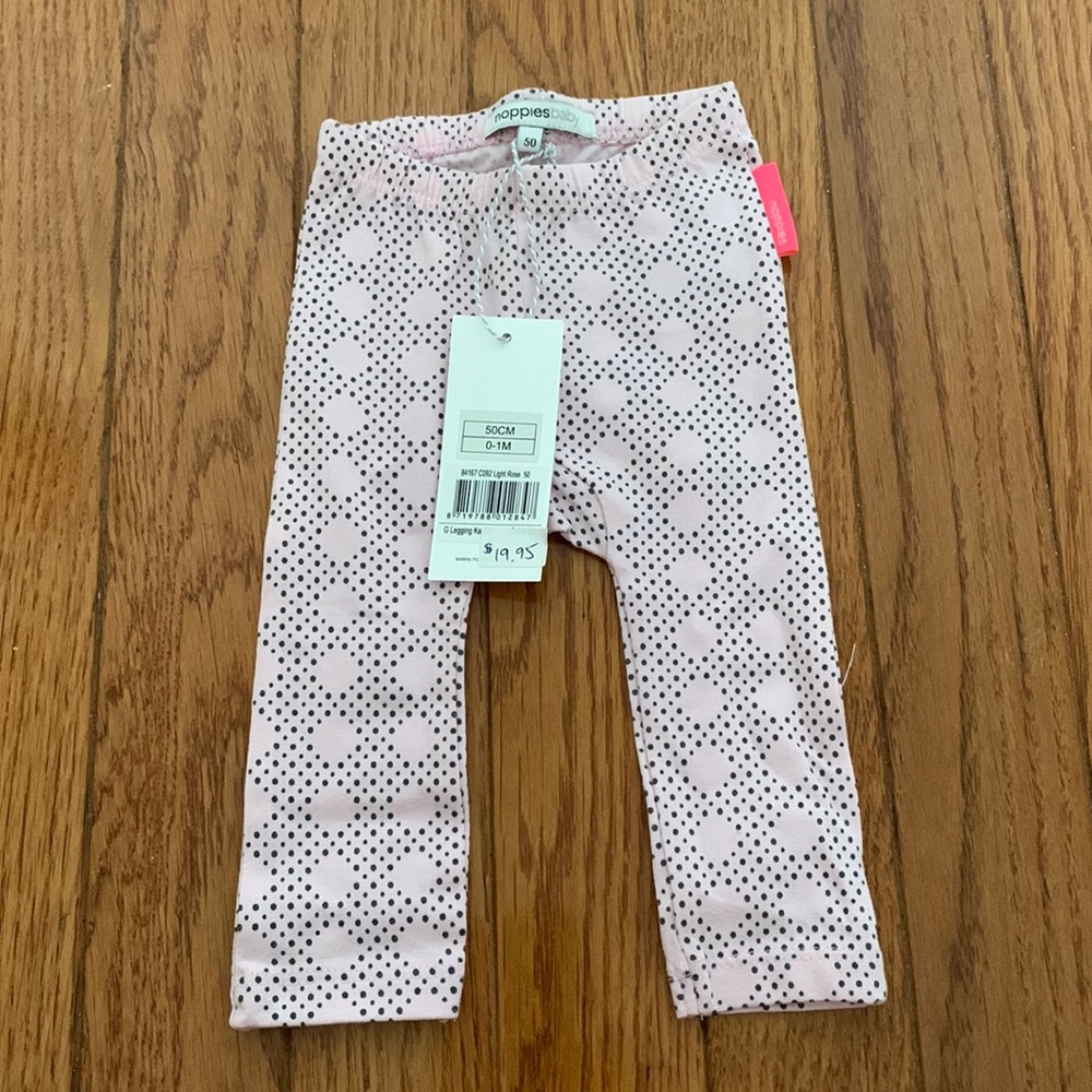 NWT NB (50) Noppies light rose leggings